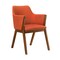 Armen Living Renzo Orange Fabric and Walnut Wood Dining Side Chairs, PK2 LCRESIWAOR - alternate 3